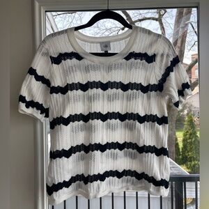 6455 Cabi Nautical sweater top light weight knit